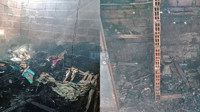 Un incendio consumió por completo una precaria vivienda