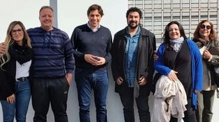 Autoridades de la localidad y provinciales, en la visita preliminar de&nbsp; principios de este mes.