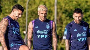 Argentina practicó en el predio de Ezeiza.