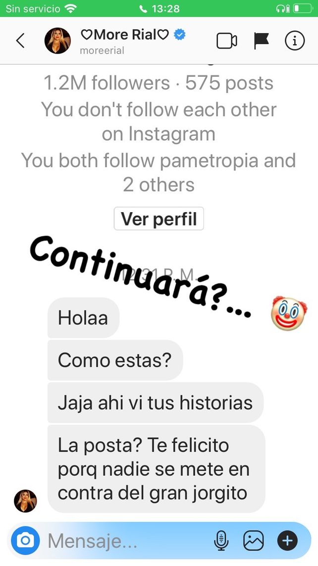 La hija de Jorge Rial le envió un mensaje a Patricio Giménez para felicitarlo.&nbsp;