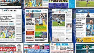 Tema excluyente. “Las tapas de la gran victoria: así reflejaron los diarios el triunfazo argentino”, destacó la AFA.