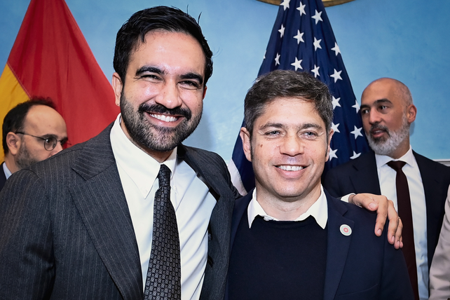 Axel Kicillof compartió una actividad con el alcalde de Nueva York