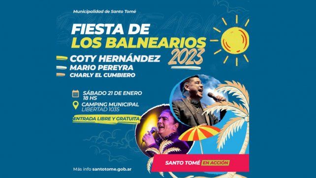 Coty Hernández y Mario Pereyra animarán la Fiesta de los Balnearios