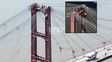 Rescataron a un hombre que había subido a la cima del Puente Colgante tras casi una hora de operativo