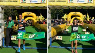 Fiesta del running en el perilago: Julio Saroba y Daniela Penoni se quedaron con los 21K Lago Salto Grande