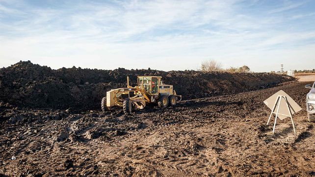 Ruta 20: avanza la obra de pavimentación