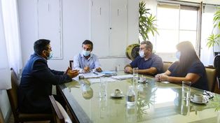 El jefe comunal, reunido con&nbsp; el secretario de Transporte de la Nación.
