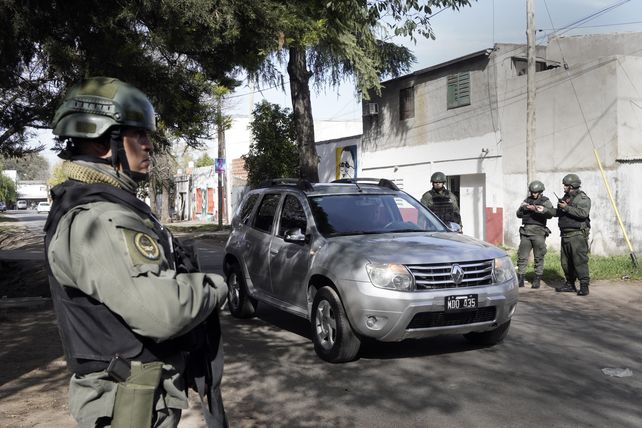 Un retén de Gendarmería el jueves pasado en Ludueña