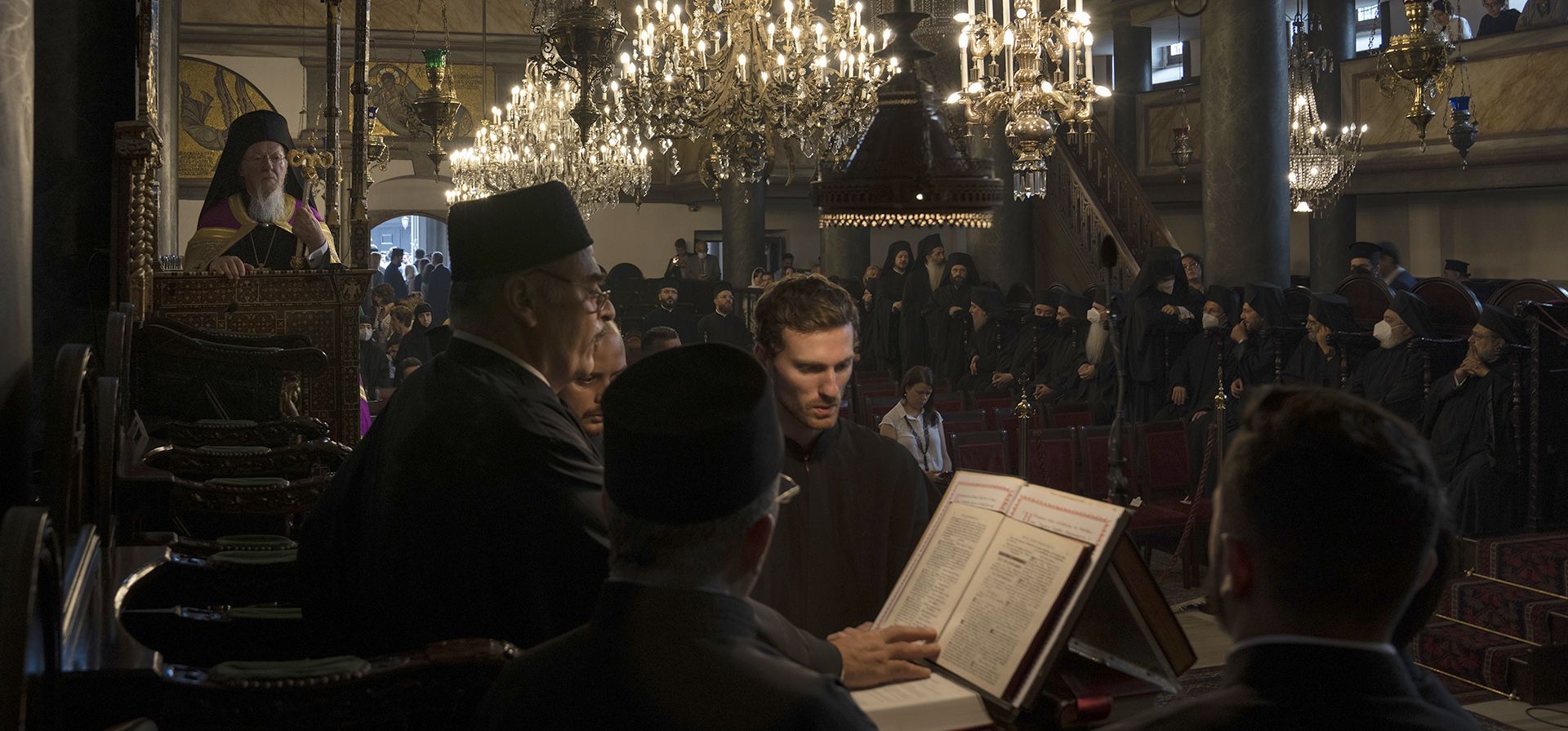 El patriarca ecuménico Bartolomé I, el líder espiritual de los cristianos ortodoxos del mundo, celebra una ceremonia que marca el comienzo del año eclesiástico en el Patriarcado Ecuménico de Constantinopla, en Estambul, Turquía, el jueves 1 de septiembre de 2022.