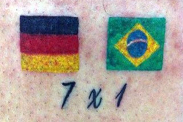 Un brasileño se tatuó el 1-7 de semifinales ante Alemania