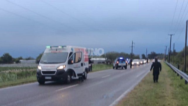 El lugar del accidente en la vecina ciudad de Santo Tomé