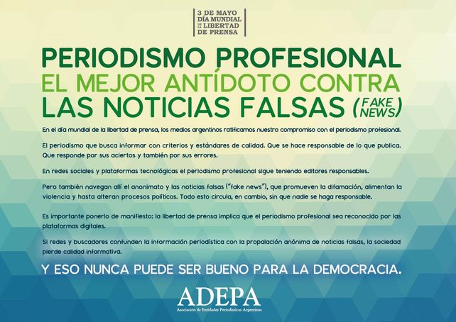 Campaña de los medios en contra de las noticias falsas