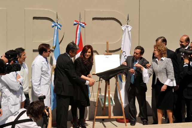 Cristina durante la inauguración del IBR en septiembre de 2011. (Foto archivo: Celina M. Lovera).