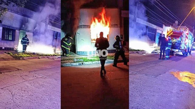 Un trabajo a destajo de seis efectivos de la Policía de Santa Fe en un incendio. Le salvaron la vida a una familia en barrio Mariano Comas