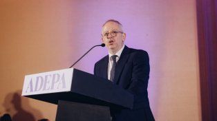 Martín Etchevers, durante en la cena de Adepa.&nbsp;