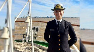 Iara Lamboglia zarpó en la Fragata ARA Libertad.