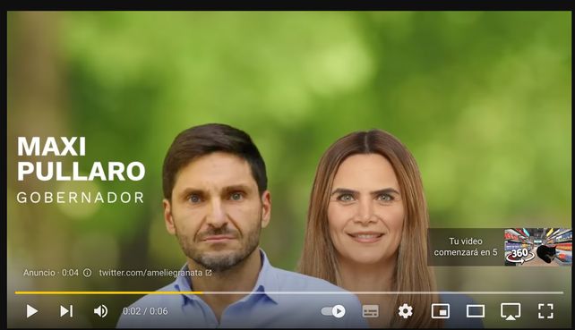 Captura del aviso engañoso que pretende ligar a Pullaro con Granata.