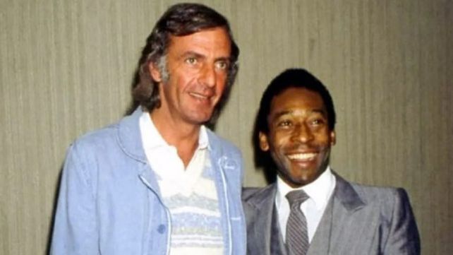 César Luis Menotti junto a Pelé