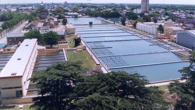 La Planta Potabilizadora Rosario, ubicada en el barrio de Arroyito.
