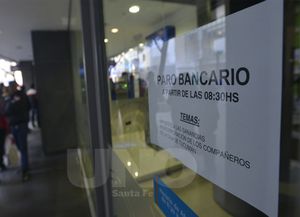 No habrá actividad en los bancos de Santa Fe este jueves por un paro nacional