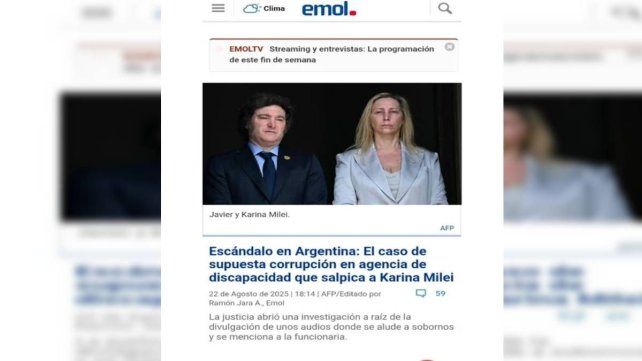 Medios del mundo reflejan el Mani pulite en la Argentina del gobierno de Javier Milei Medios del mundo reflejan el Mani pulite en la Argentina del gobierno de Javier Milei