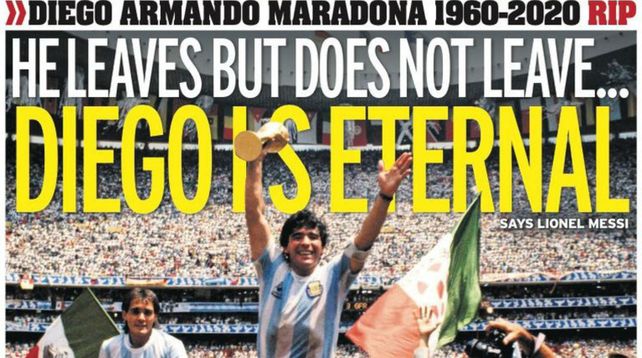Medios de todo el mundo dedicaron sus tapas a la muerte de Diego Maradona