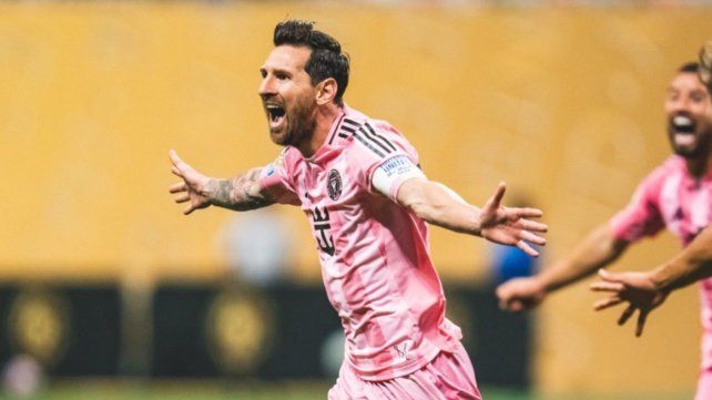 Lionel Messi lo grita con todo. Es el gol del triunfo de Inter Miami