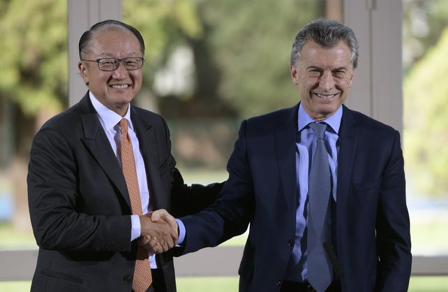 Macri junto al titular del Banco Mundial.