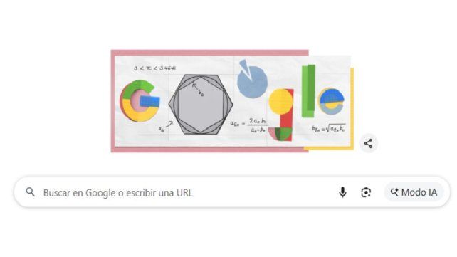 El doodle de Google celebra al Número Pi