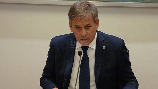 El intendente Emilio Jatón durante el inicio de sesiones del Concejo.&nbsp;