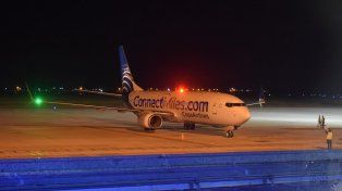 El vuelo del avión finalizó el sábado 9 de mayo en el Aeropuerto Islas Malvinas.