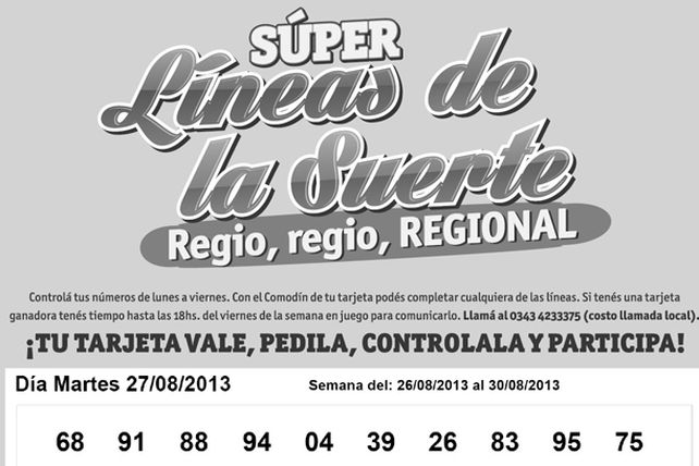 Seguí jugando con las Súper Líneas de las Suerte