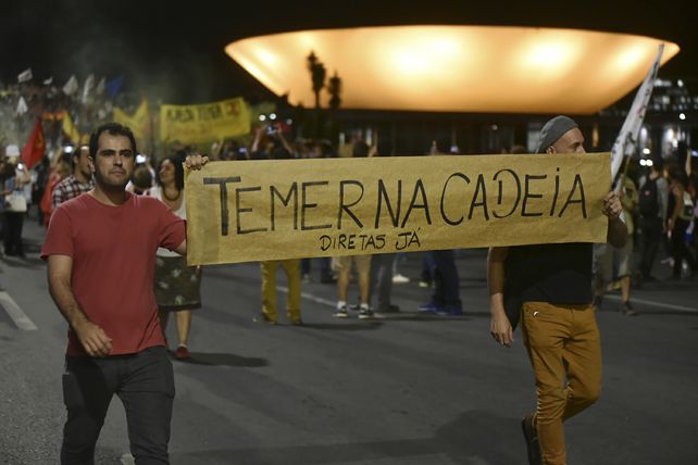 Malestar. Los manifestantes piden la dimisión de Temer