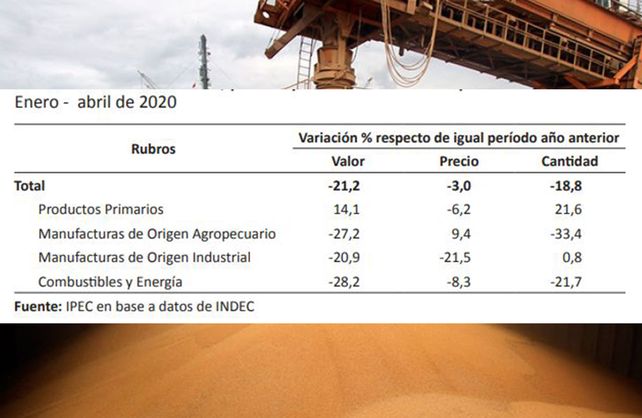 Pandemia y derrumbe: por los puertos de Santa Fe se exportó un 27% menos de manufacturas agropecuarias