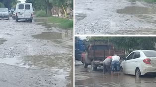 Después de la lluvia, calles intransitables en barrio Estanislao López