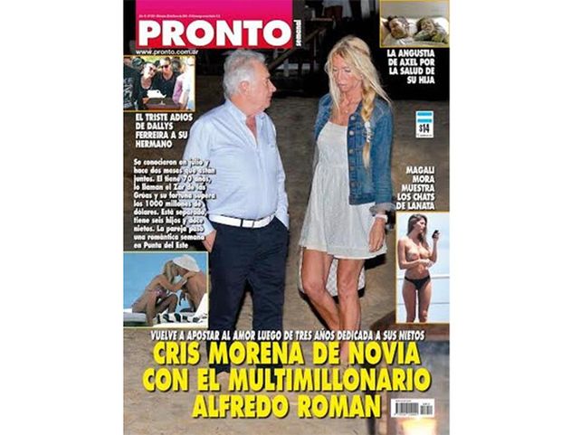 Cris Morena, de novia con el millonario Alfredo Román