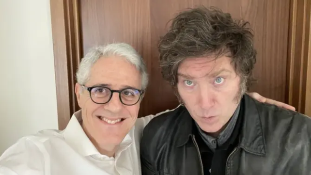 El economista Alberto Ades junto al presidente Javier Milei.