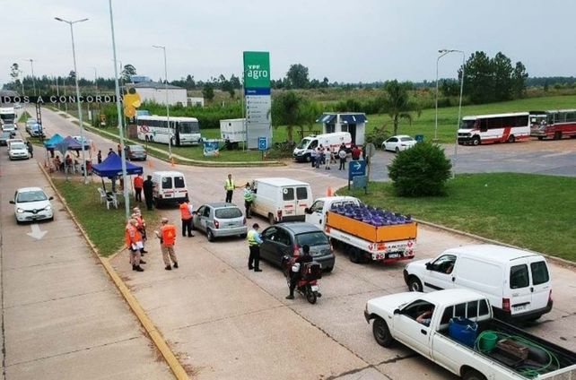 Controles en los ingresos a Concordia por el Coronavirus