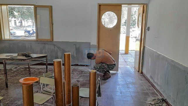 Detalles. Se están llevando cabo trabajos de restauración