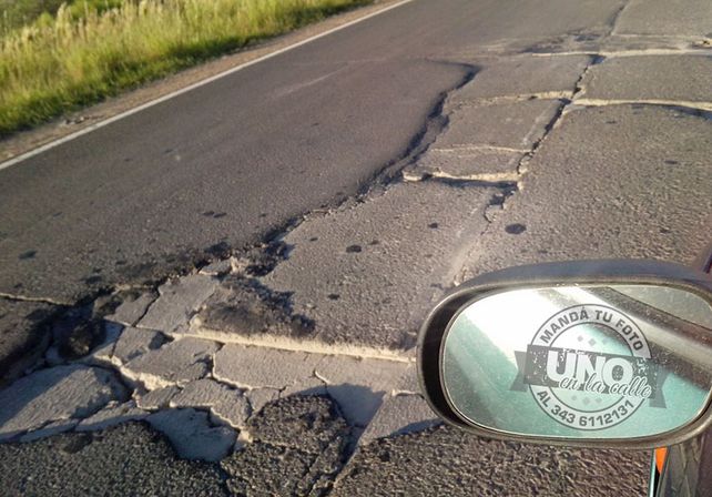 Advierten sobre el pésimo estado de la ruta nacional 127