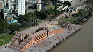 El nuevo proyecto de la provincia para el Parque España extiende unos cien metros la explanada ribereña.
