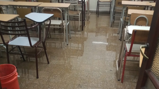 Agua en las aulas de la Nigelia Soria