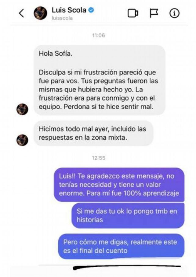 Luis Scola le pidió perdón a una periodista de la TV Pública a la que trató mal