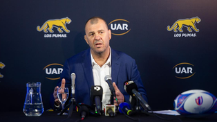 El entrenador de Los Pumas, el australiano Michael Cheika.