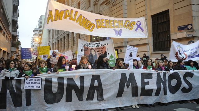 La marcha en reclamo por el fin de los femicidios.