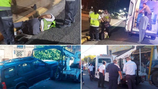 Un inspector de Tránsito fue atropellado por una moto en Paraná. El conductor de una camioneta llegó a medir 2