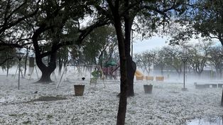 El granizo fue un fenómeno atípico en el temporal de fines de marzo.