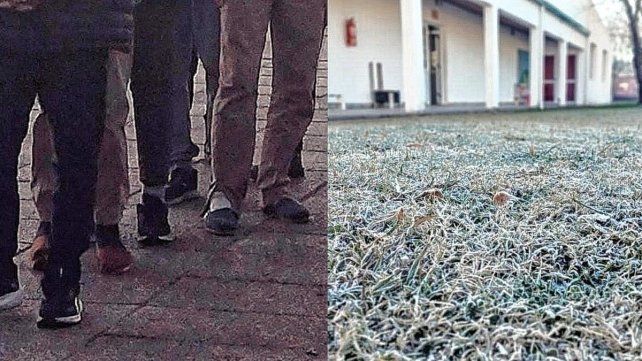 Hay zonas donde los alumnos no tienen suficiente abrigo ni el calzado adecuado frente al frío extremo