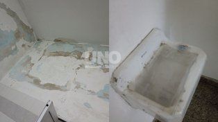 Fuerte reclamo de los estudiantes del instituto Almirante Brown por el estado del edificio