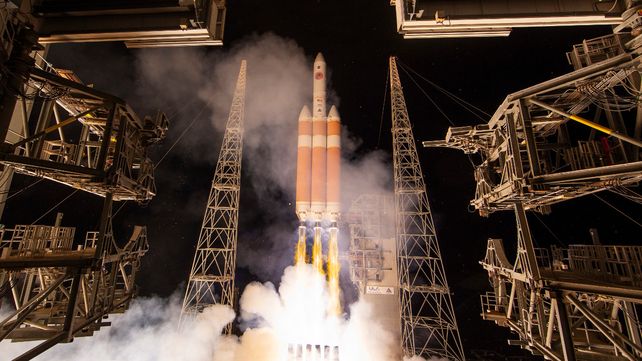 Despegue. La sonda fue lanzada dentro del cohete Delta IV Heavy.